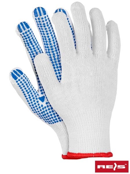 Rękawice ochronne dziane z jednostronnym nakropienie model RDZN