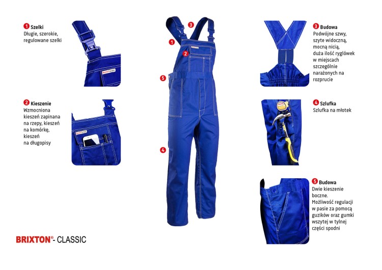 Spodnie Robocze Ogrodniczki BRIXTON CLASSIC